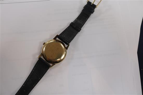 A 9ct gold Garrards automatic gentlemans wrist watch